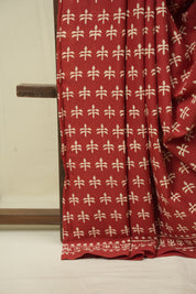 Red HBP Cotton Saree - SRRCS3557