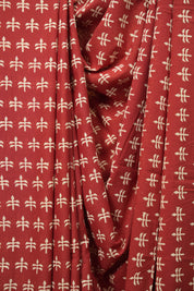 Red HBP Cotton Saree - SRRCS3557