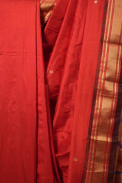 Red Silk Paithani Saree - SRRSPS718