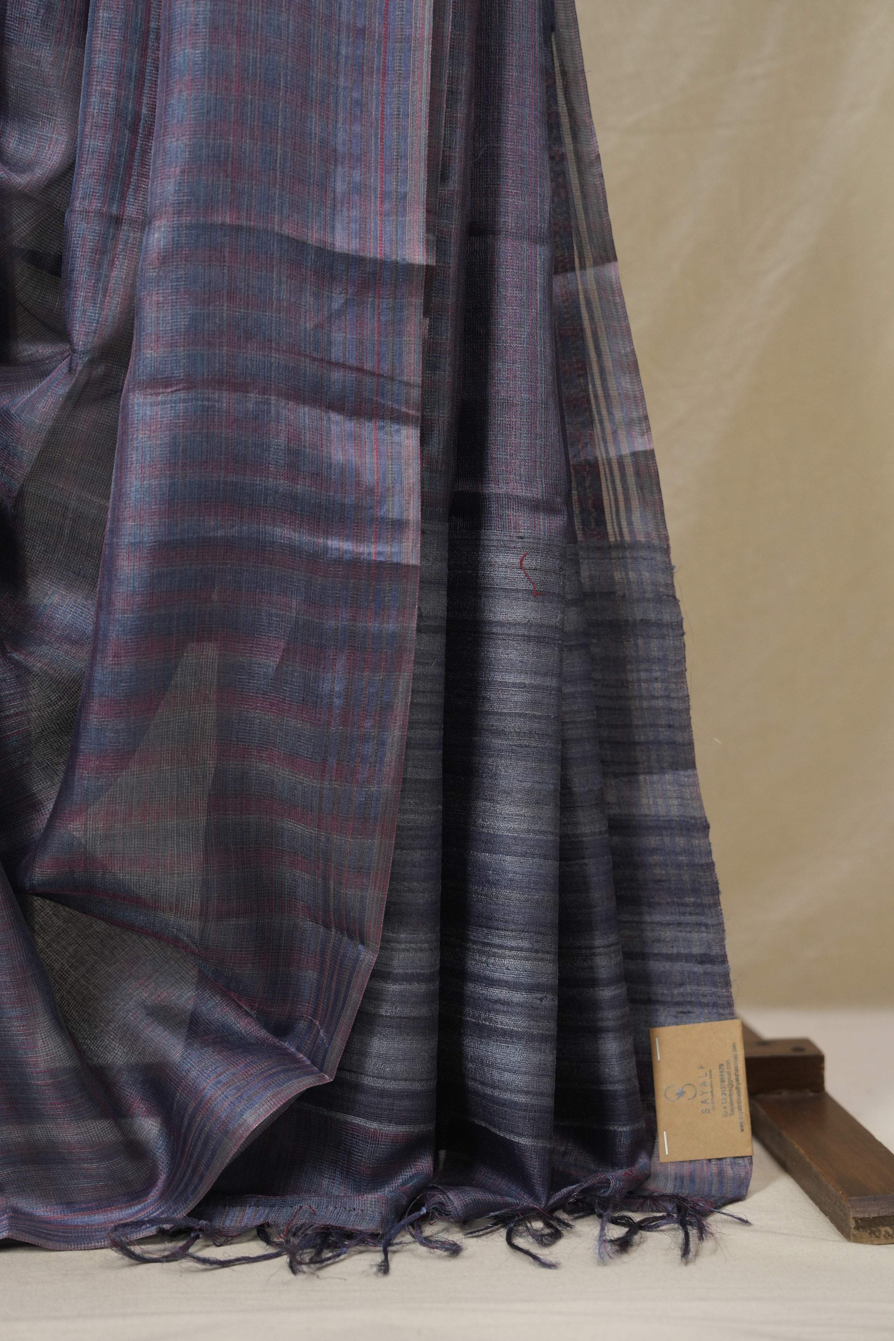 Purple Tussar Silk Saree - SRPTSS1820