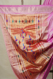 Two Tone Pink Silk Paithani Saree - SRTTPSPS769