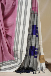 Light Pink Cotton IIkal Saree With Gayatri Border - SRLPCIS903