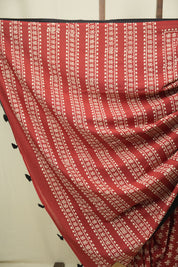 Red HBP Cotton Saree - SRRCS3557