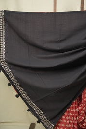 Red HBP Cotton Saree - SRRCS3557