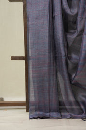 Purple Tussar Silk Saree - SRPTSS1820
