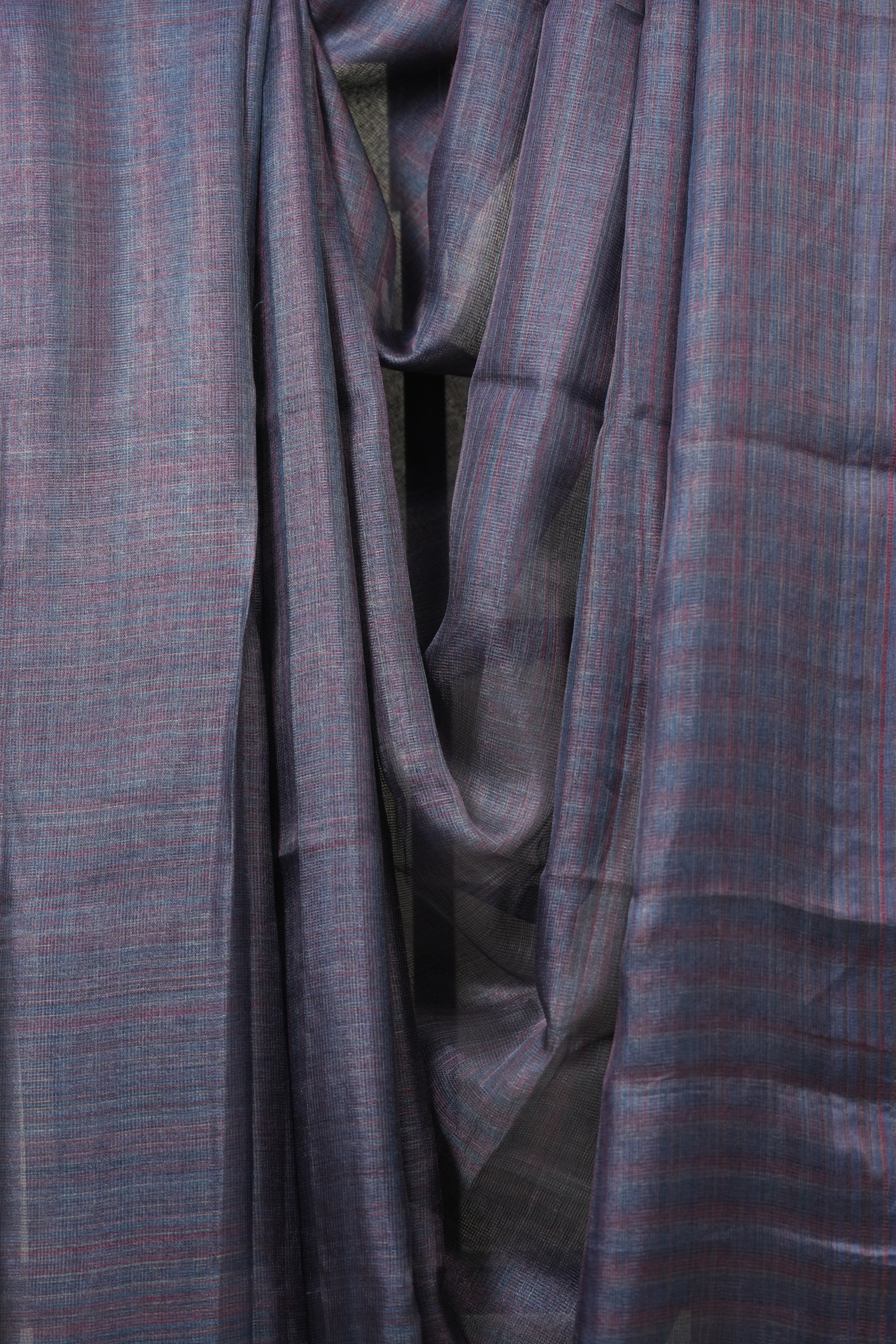 Purple Tussar Silk Saree - SRPTSS1820