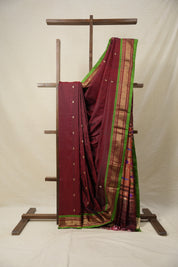 Maroon Silk Paithani Saree - SRMSPS719