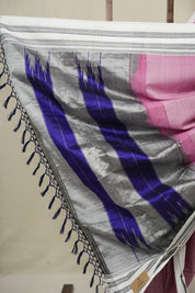 Light Pink Cotton IIkal Saree With Gayatri Border - SRLPCIS903