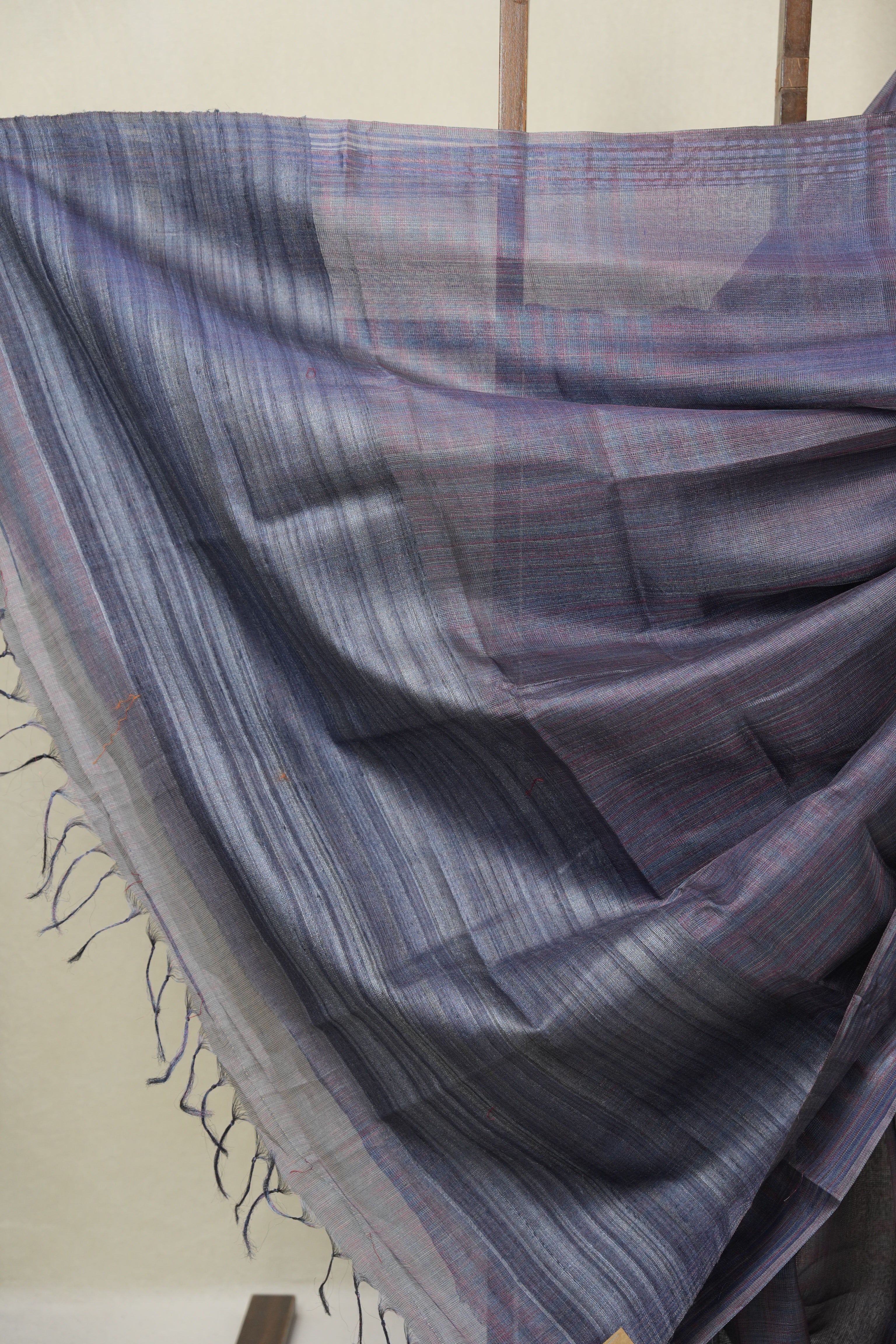 Purple Tussar Silk Saree - SRPTSS1820