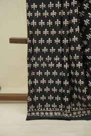 Black HBP Cotton Saree - SRBCS3556