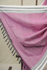 Light Pink Cotton IIkal Saree With Gayatri Border - SRLPCIS903