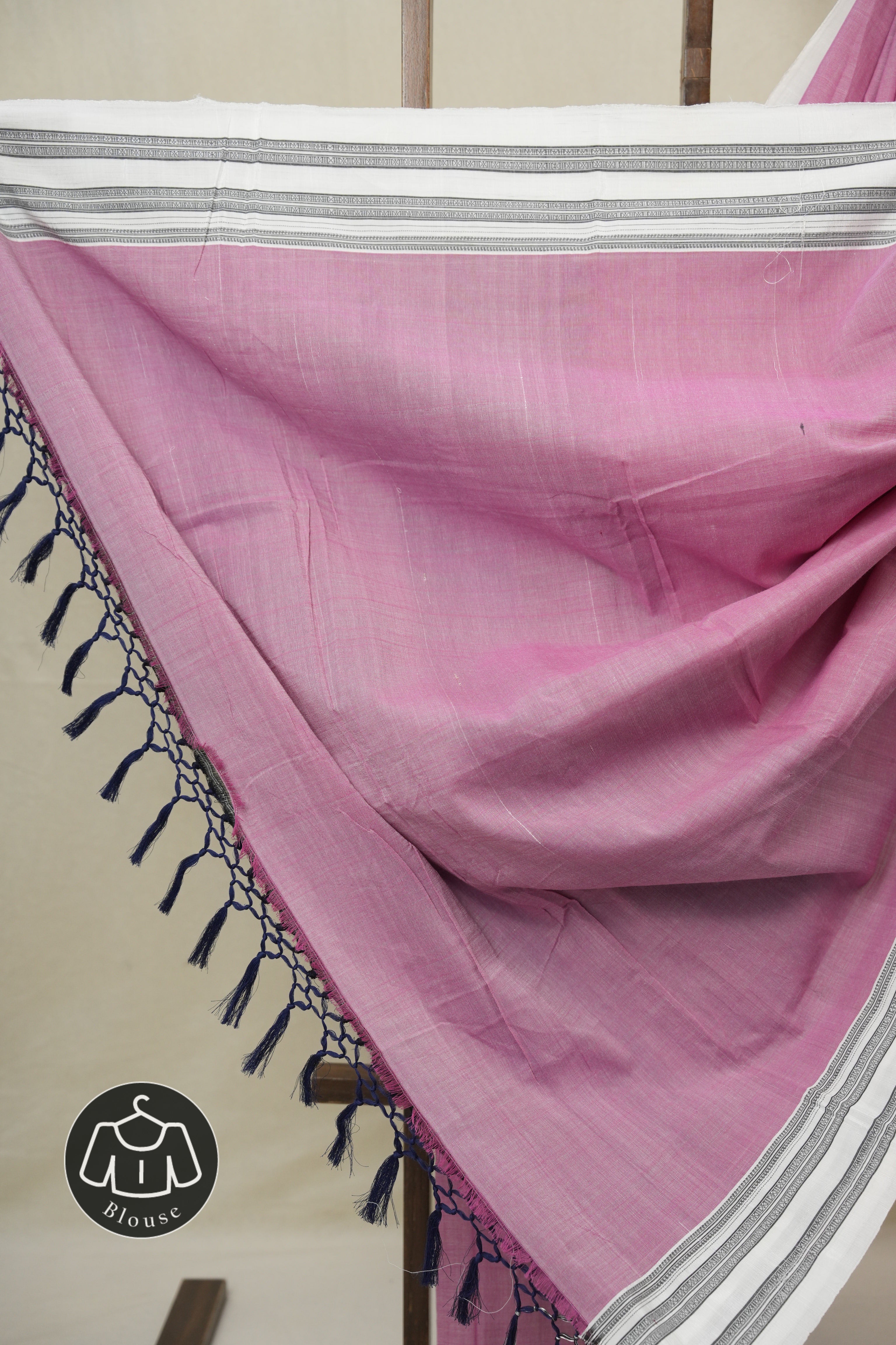 Light Pink Cotton IIkal Saree With Gayatri Border - SRLPCIS903