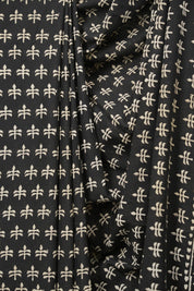 Black HBP Cotton Saree - SRBCS3556
