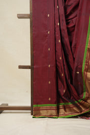 Maroon Silk Paithani Saree - SRMSPS719