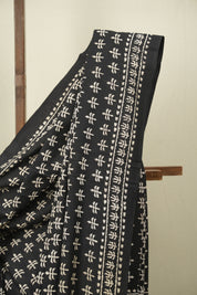 Black HBP Cotton Saree - SRBCS3556