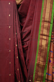 Maroon Silk Paithani Saree - SRMSPS719