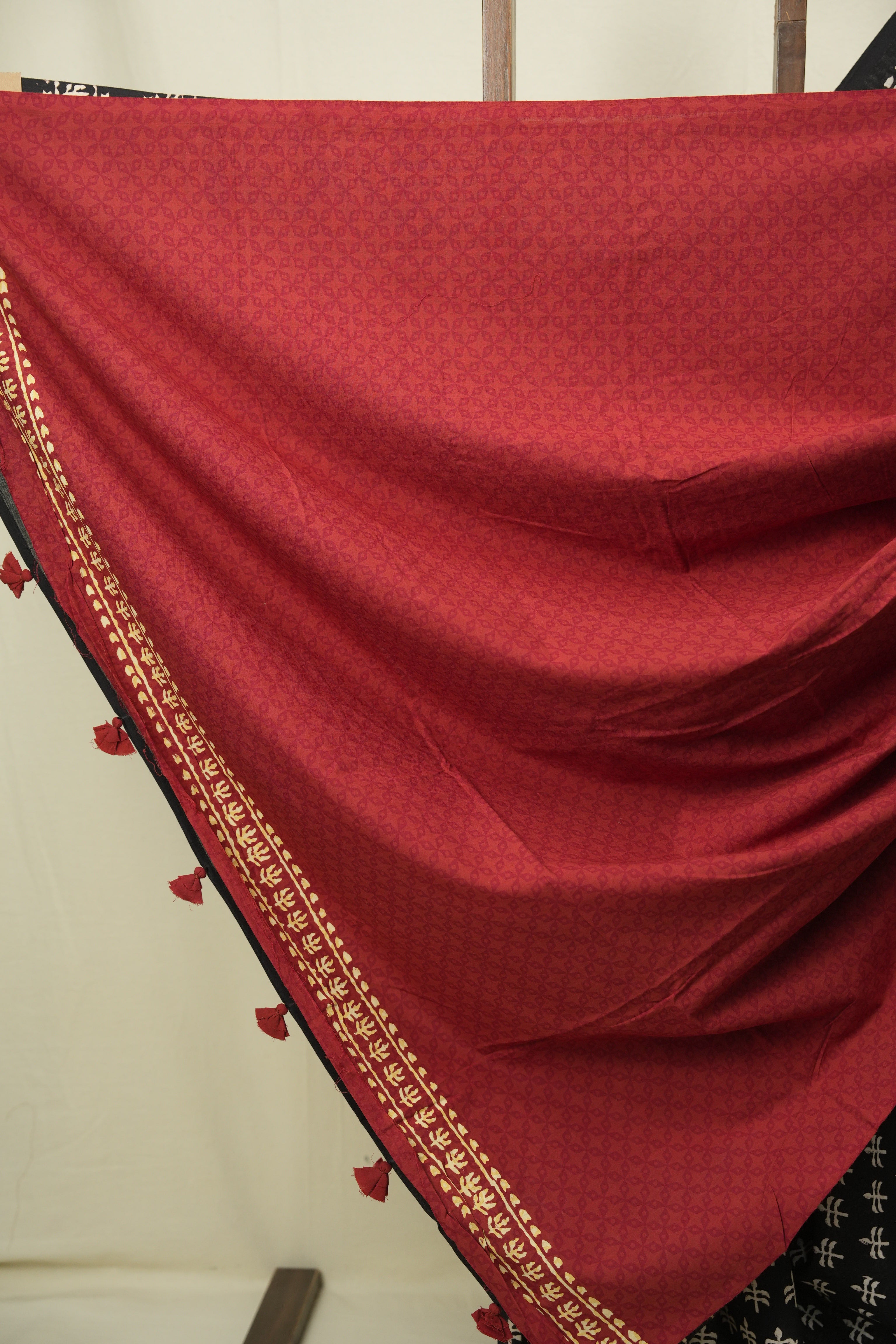 Black HBP Cotton Saree - SRBCS3556