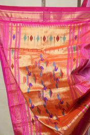 Two Tone Pink Silk Paithani Saree - SRTTPSPS774