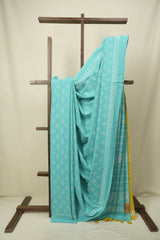 Turquoise HBP Cotton Saree - SRTCS3555