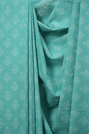 Turquoise HBP Cotton Saree - SRTCS3555