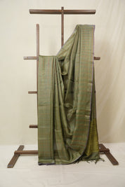 Green Tussar Silk Saree - SRGTSS1819
