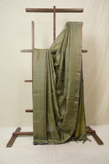 Green Tussar Silk Saree - SRGTSS1819