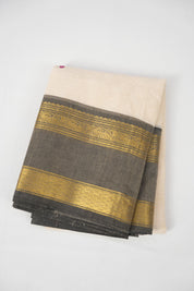 Beige Cream Kanchi Cotton Saree - SRBCKCS1220