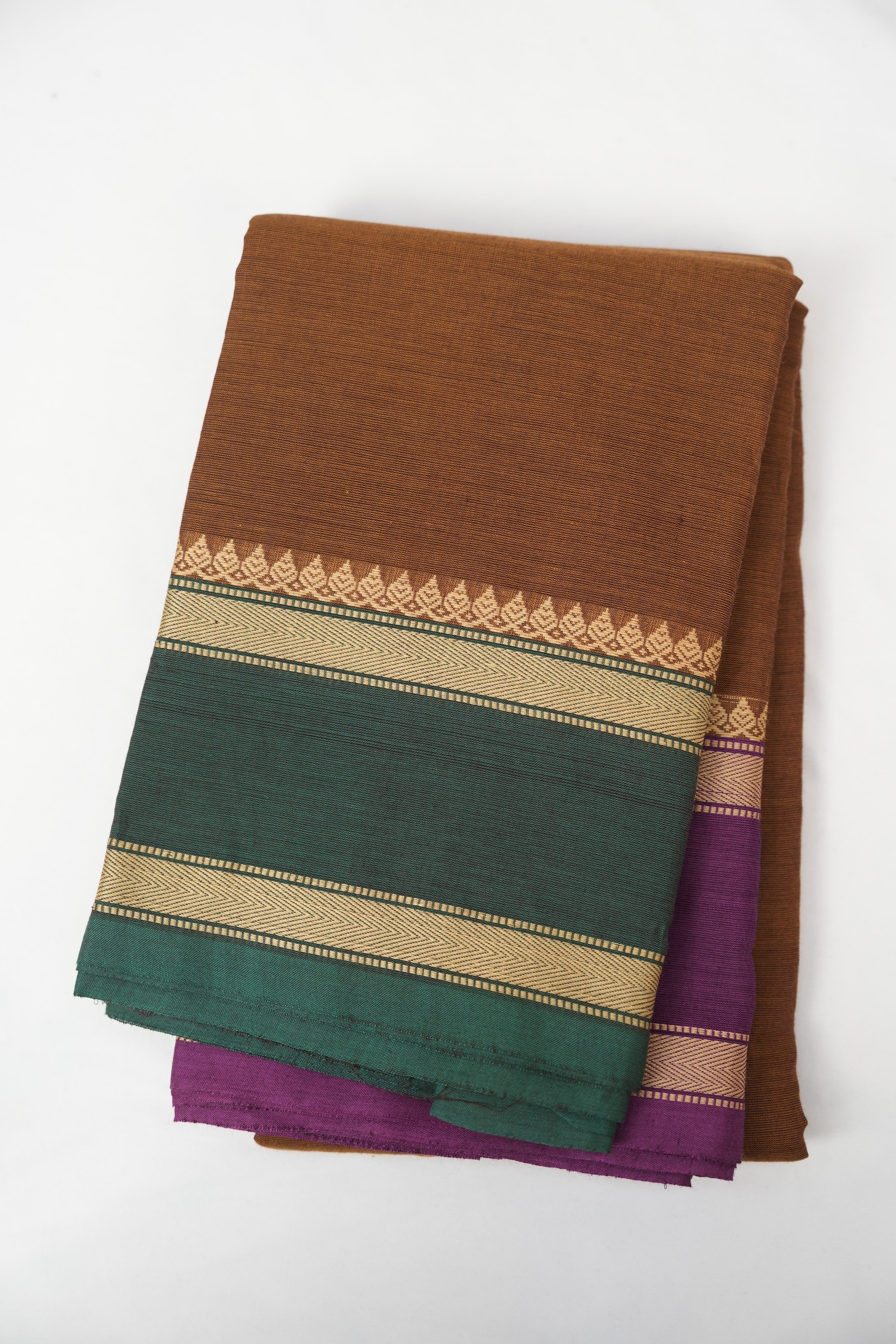 Brown Kanchi Cotton Saree - SRBKCS1305