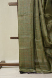 Green Tussar Silk Saree - SRGTSS1819