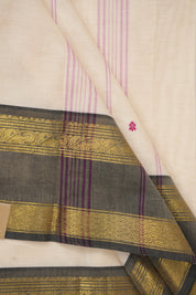 Beige Cream Kanchi Cotton Saree - SRBCKCS1220
