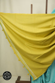 Turquoise HBP Cotton Saree - SRTCS3555