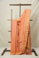 Light Orange Cotton Paithani Saree - SRLOCPS710