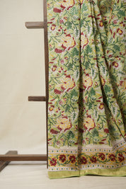 Pastel Green HBP Cotton Silk Saree With Maheshwari Border - SRPGCSS1318