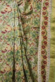 Pastel Green HBP Cotton Silk Saree With Maheshwari Border - SRPGCSS1318