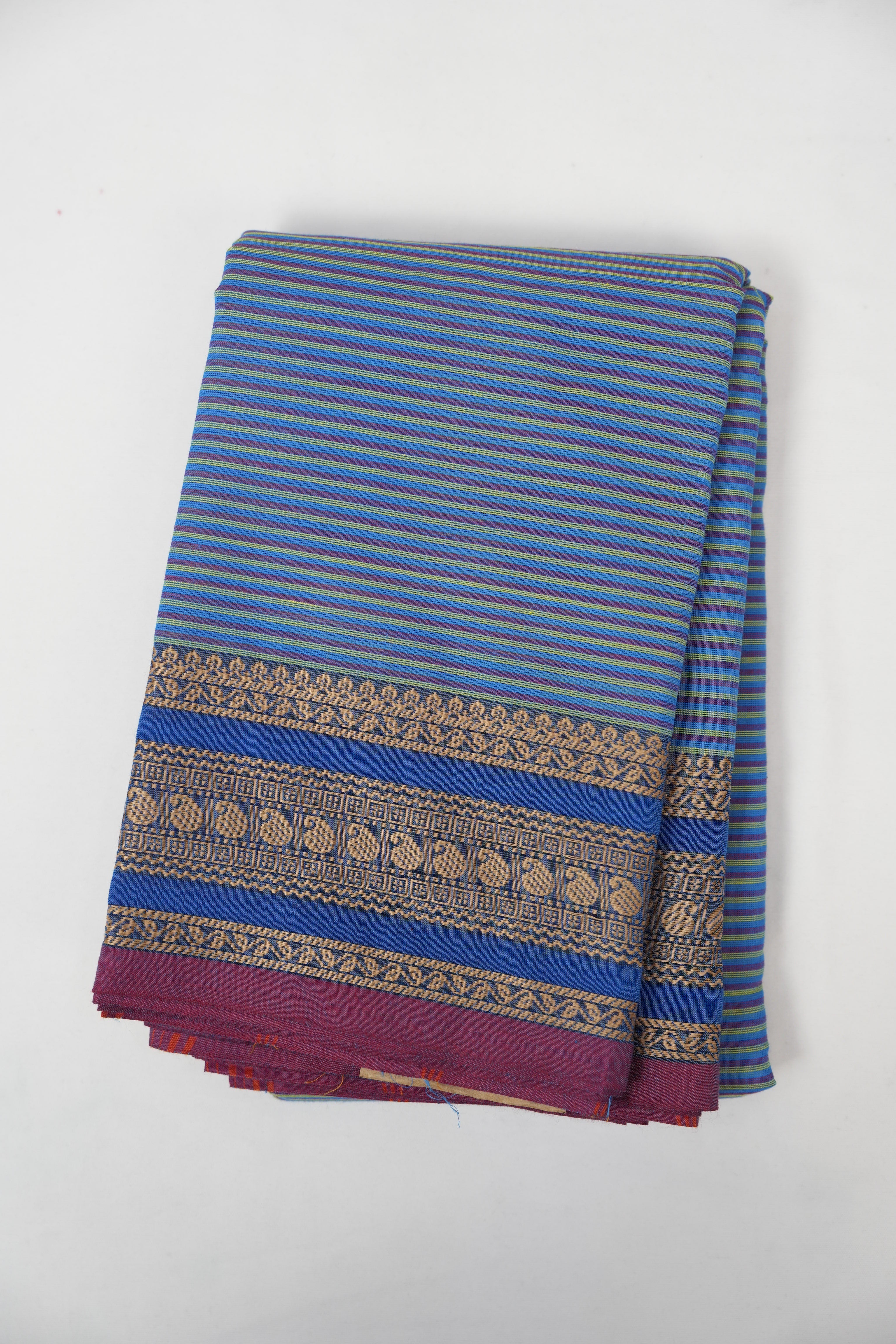 Blue Kanchi Cotton Saree - SRBKCS1300