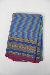 Blue Kanchi Cotton Saree - SRBKCS1300
