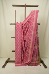 Pink HBP Cotton Saree - SRPCS3554