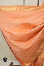 Light Orange Cotton Paithani Saree - SRLOCPS710