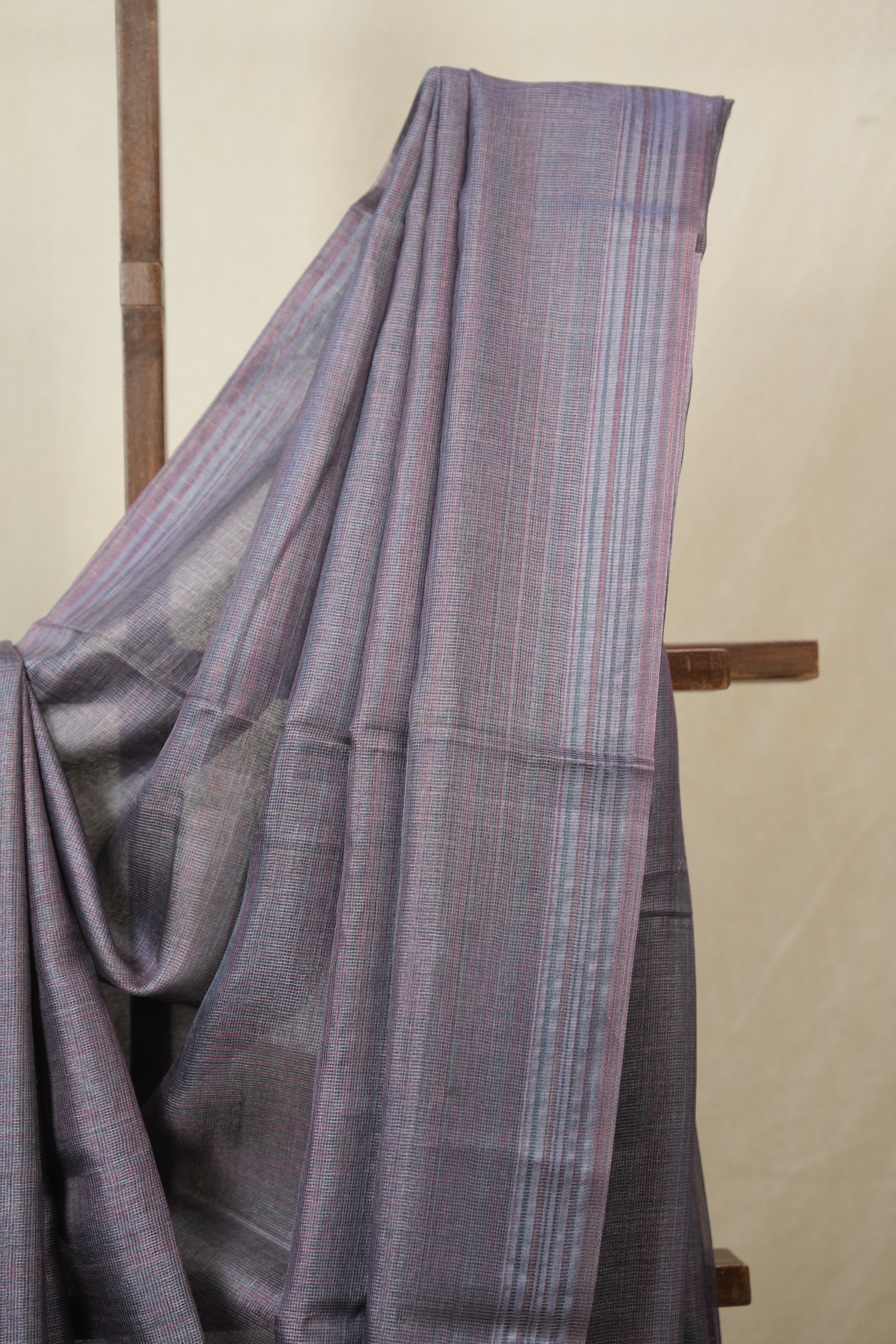 Grey Tussar Silk Saree - SRGTSS1821