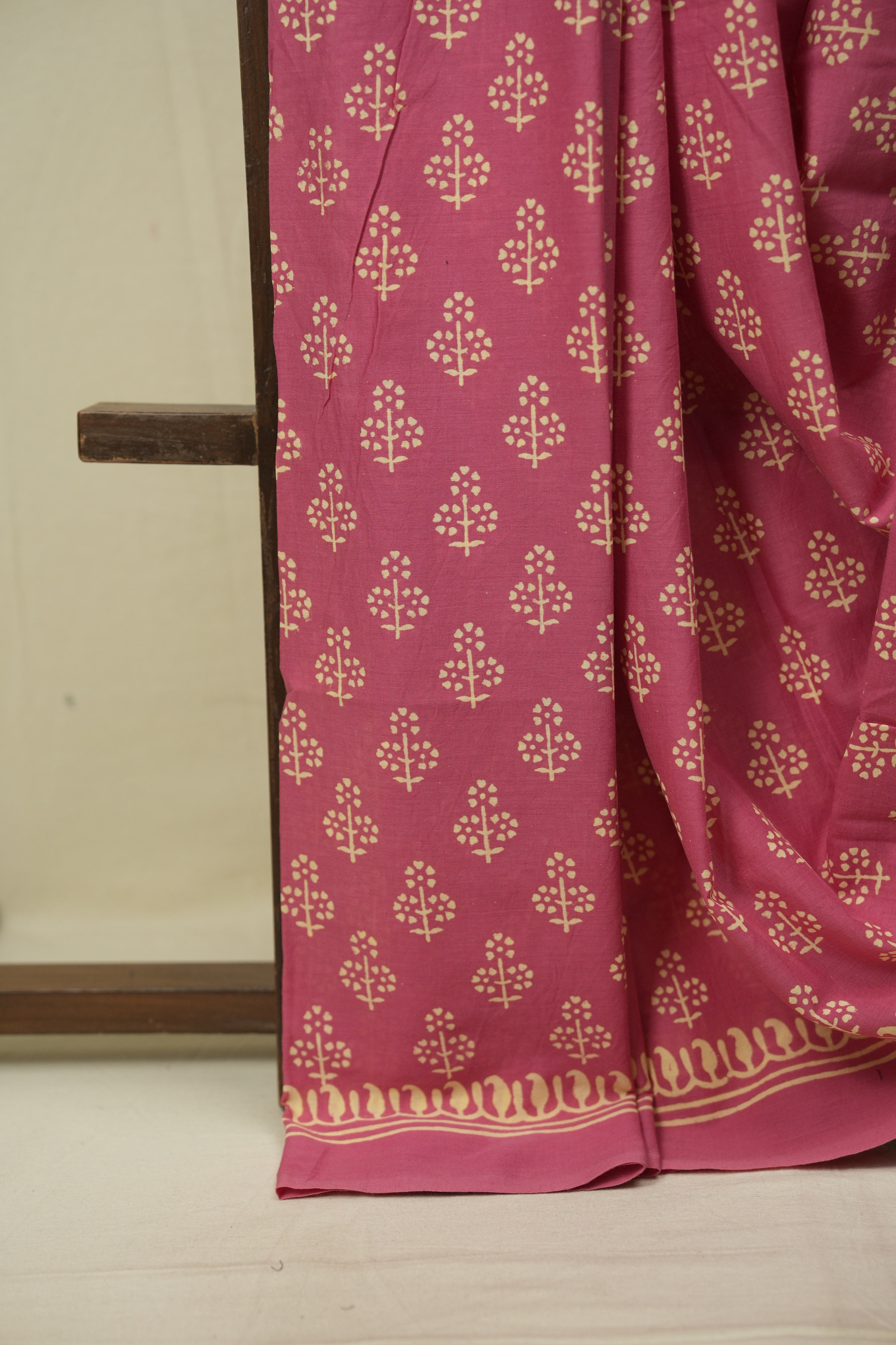 Pink HBP Cotton Saree - SRPCS3554