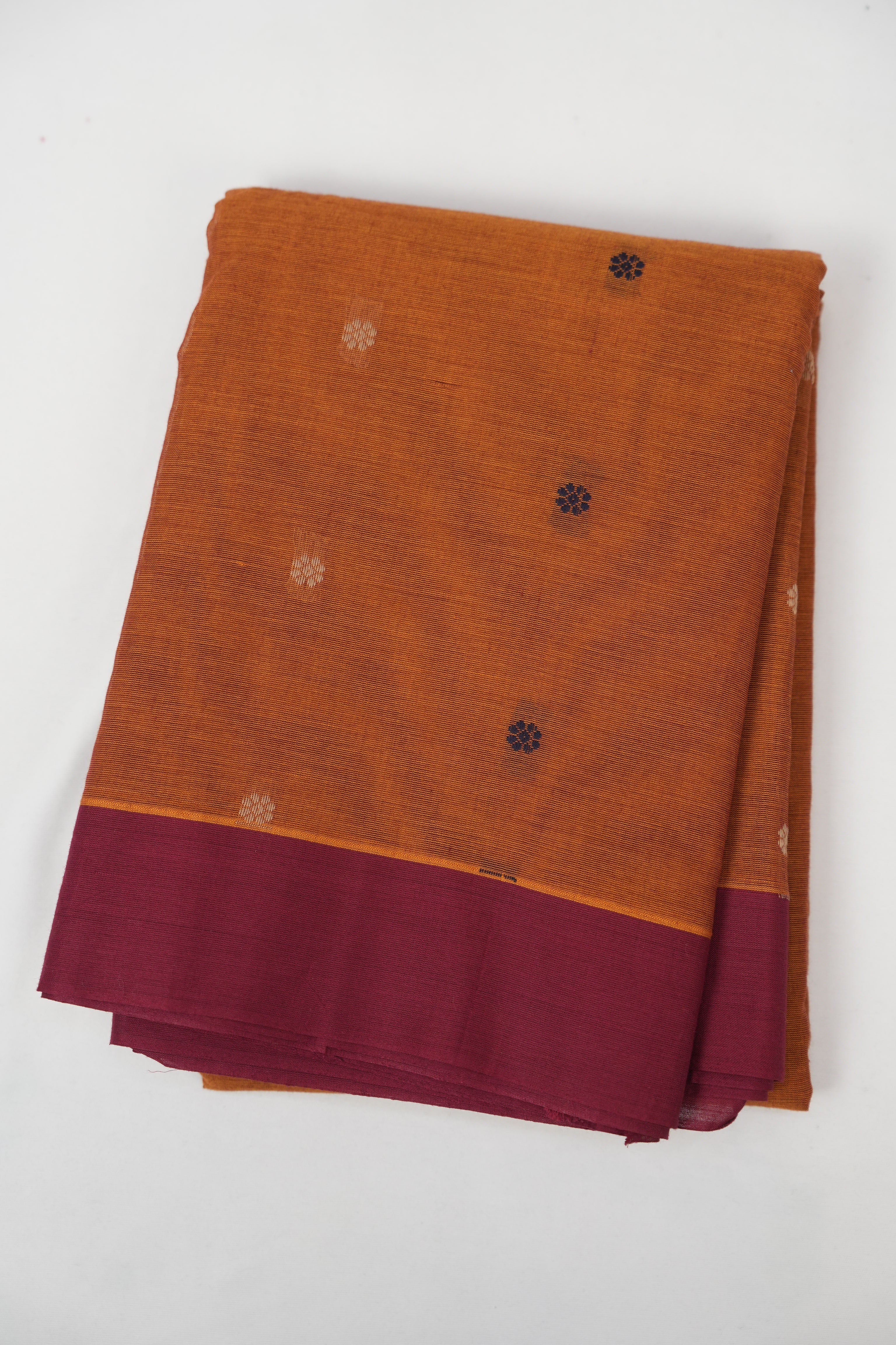 Brick Orange Kanchi Cotton Saree - SRBOKCS1344