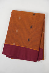 Brick Orange Kanchi Cotton Saree - SRBOKCS1344