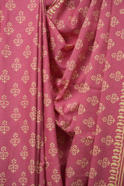 Pink HBP Cotton Saree - SRPCS3554