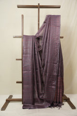 Purple Tussar Silk Saree - SRPTSS1828