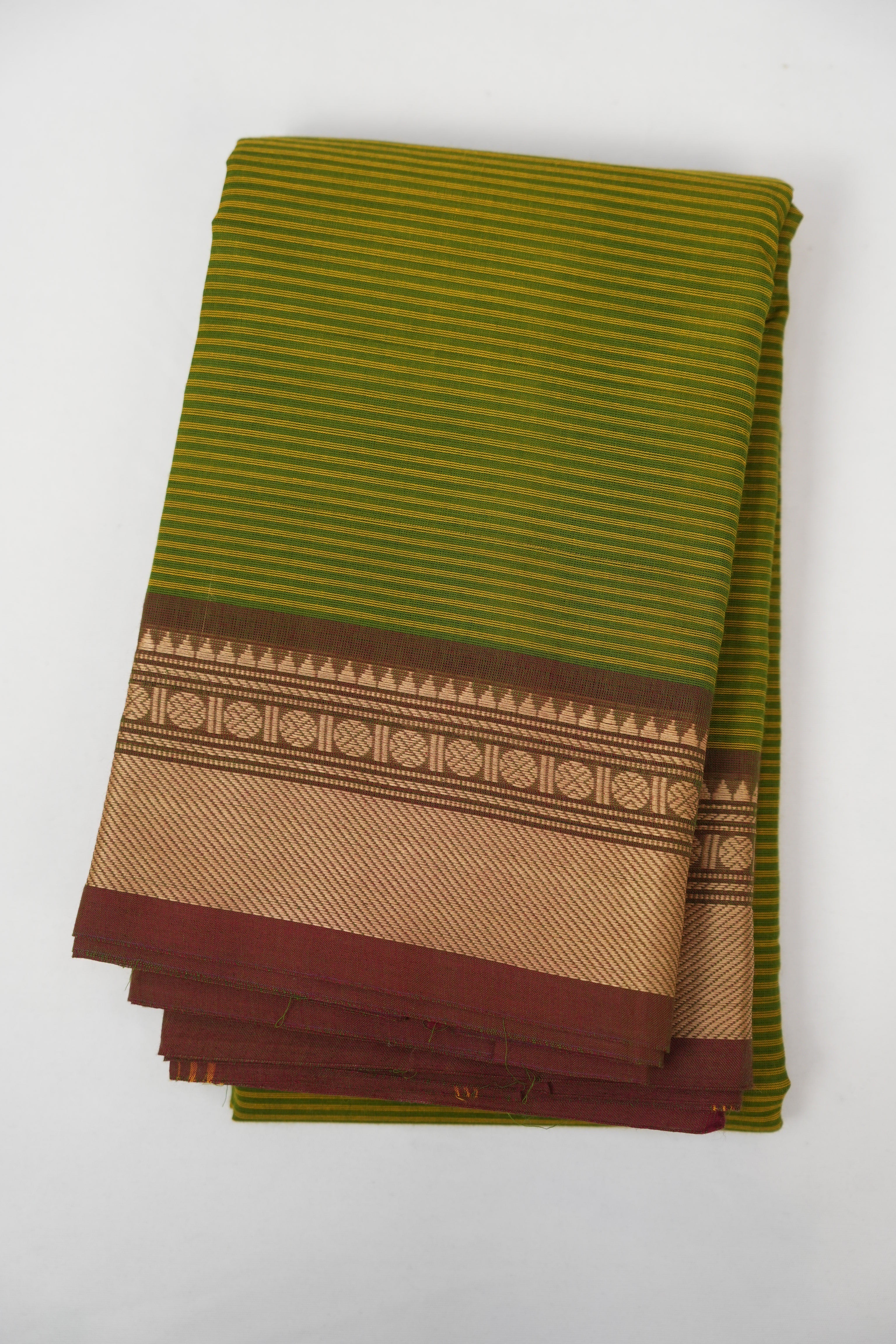 Green Kanchi Cotton Saree - SRGKCS1299