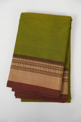 Green Kanchi Cotton Saree - SRGKCS1299