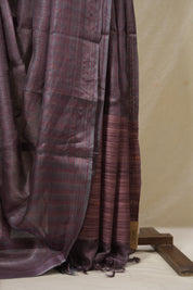Purple Tussar Silk Saree - SRPTSS1828