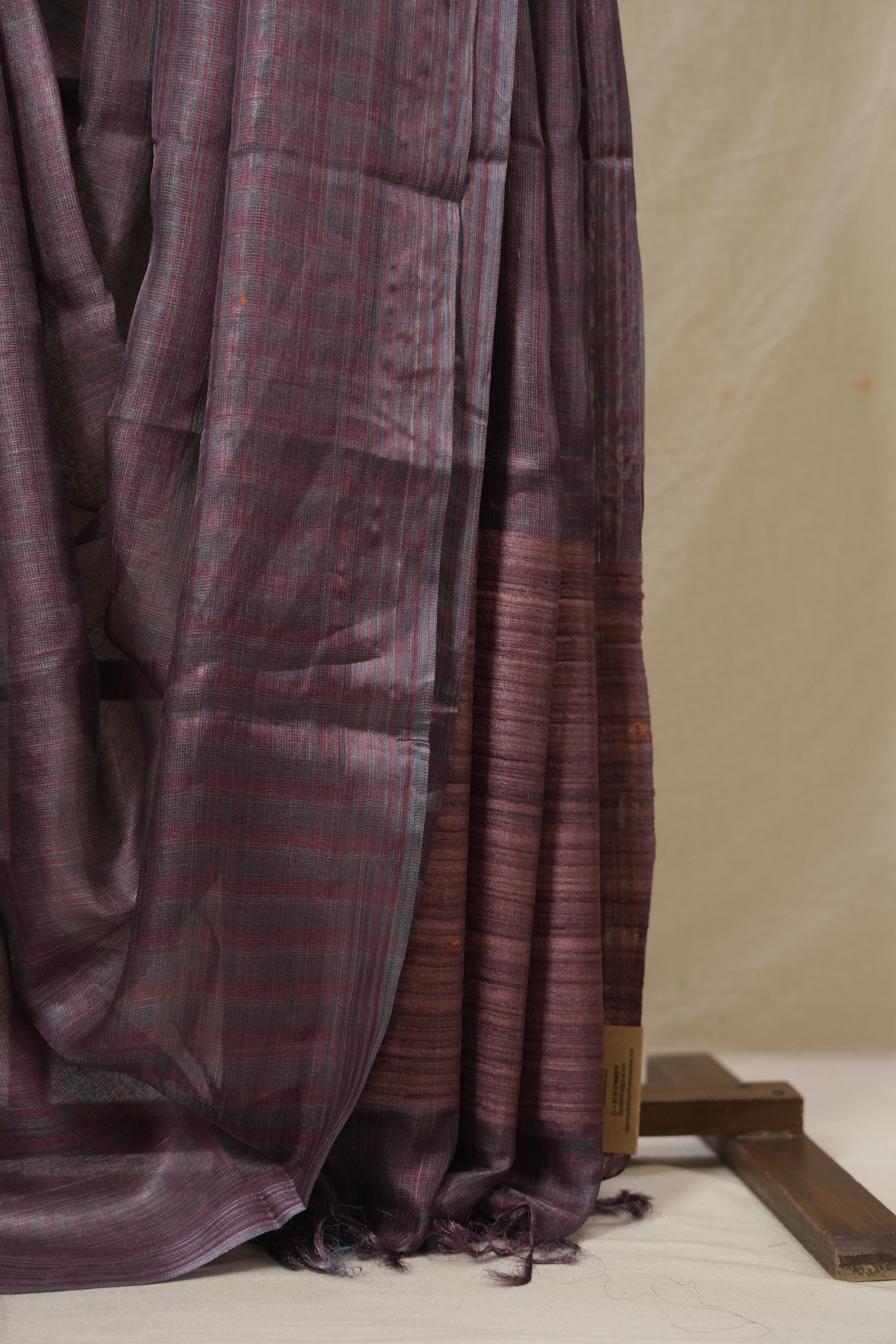 Purple Tussar Silk Saree - SRPTSS1828