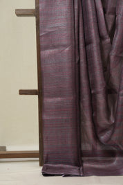 Purple Tussar Silk Saree - SRPTSS1828