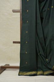 Dark Green Cotton Paithani Saree - SRDGCPS702